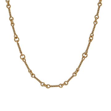 22K ツイストチェーン 16インチ T16 NECK CHAIN 【ゴールドネックレス チェーン】 インボイス付き