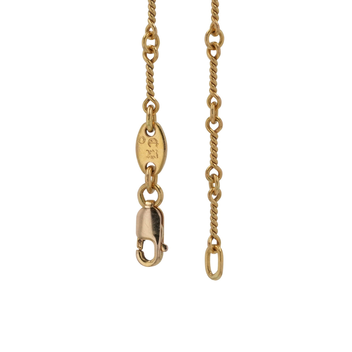 22K ツイストチェーン 16インチ T16 NECK CHAIN 【ゴールドネックレス チェーン】 インボイス付き
