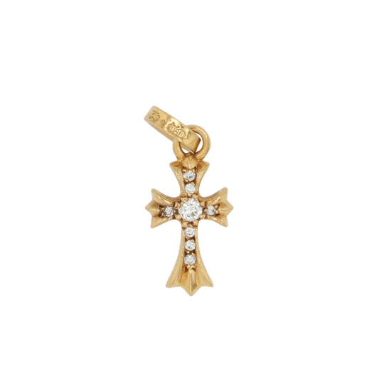 22K ベイビーファット PAVE DIA CRS BBYFAT 【ゴールドネックレストップ チャーム パヴェ ダイヤモンド】