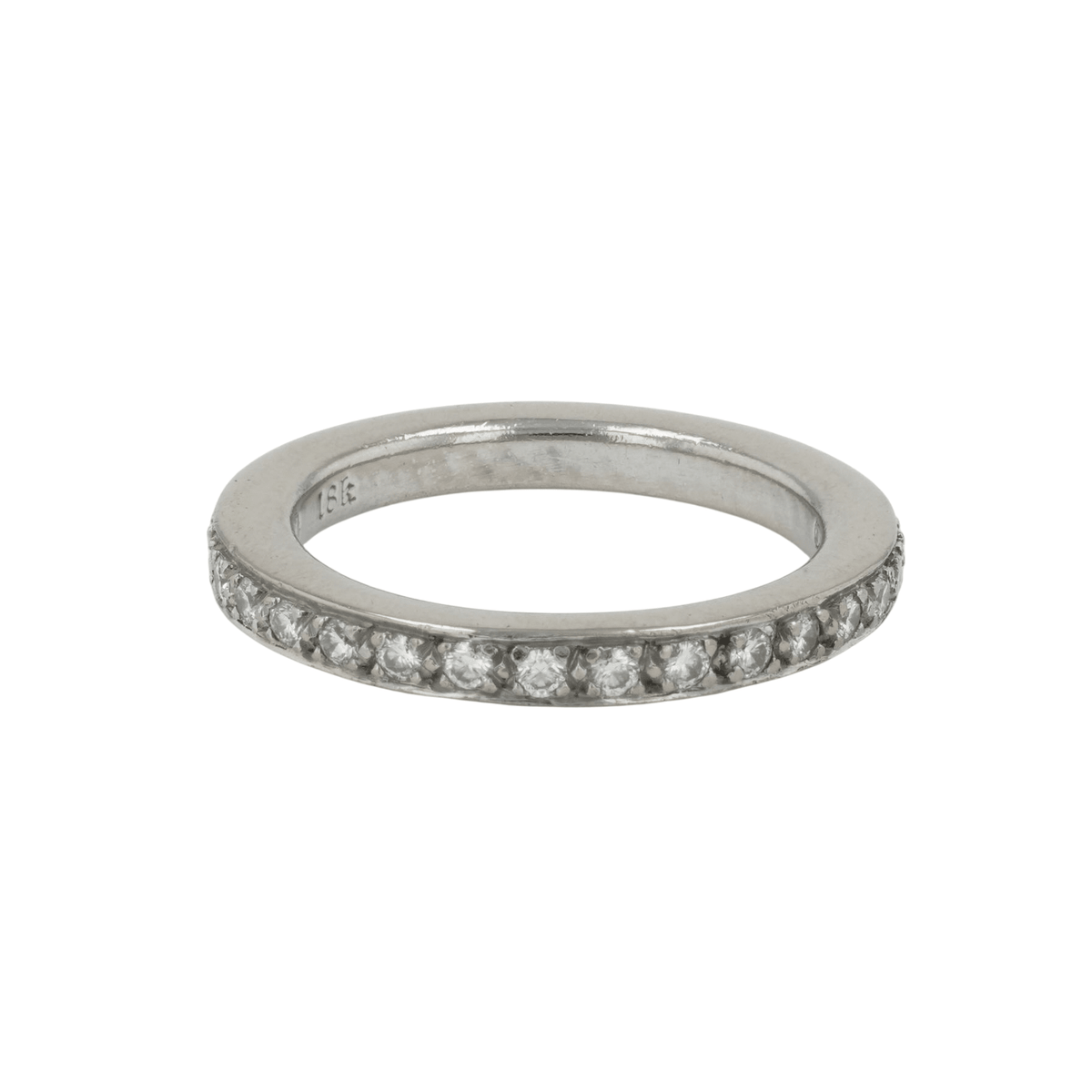 18K NTFL PAVE DIA【ホワイトゴールドリング パヴェ ダイヤモンド】17号