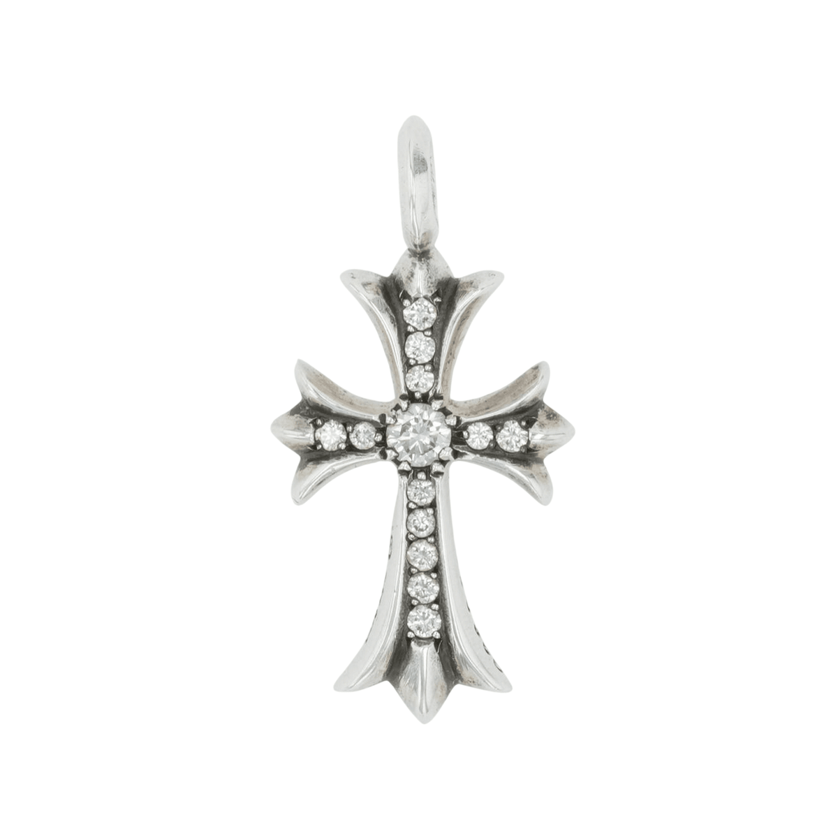 タイニーファットクロス PAVE DIA CRS F TINY 【シルバーネックレストップ チャーム パヴェ ダイヤモンド】