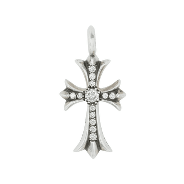 タイニーファットクロス PAVE DIA CRS F TINY 【シルバーネックレストップ チャーム パヴェ ダイヤモンド】