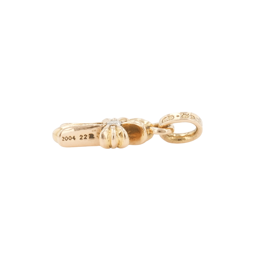 22K ベイビーファット 2P DIA CRS BBYFAT 【ゴールドネックレストップ チャーム ダイヤモンド】