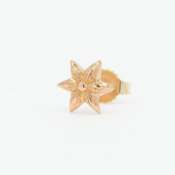 22K 6ポイントスタースタッド 1P DIA 6POINT STAR STUD【ゴールドピアス ダイヤモンド】