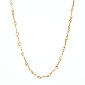 22K ツイストチェーン 24インチ T24 NECK CHAIN 【ゴールドネックレス チェーン】