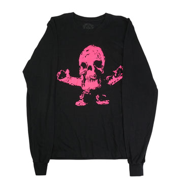 フォティフロントプリント 【カットソー】【ブラック×ピンク】 SIZE:S