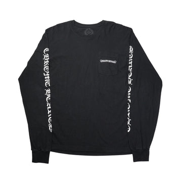 カットソスクロールラベルバックプリント 【カットソー】【ブラック】 SIZE:L