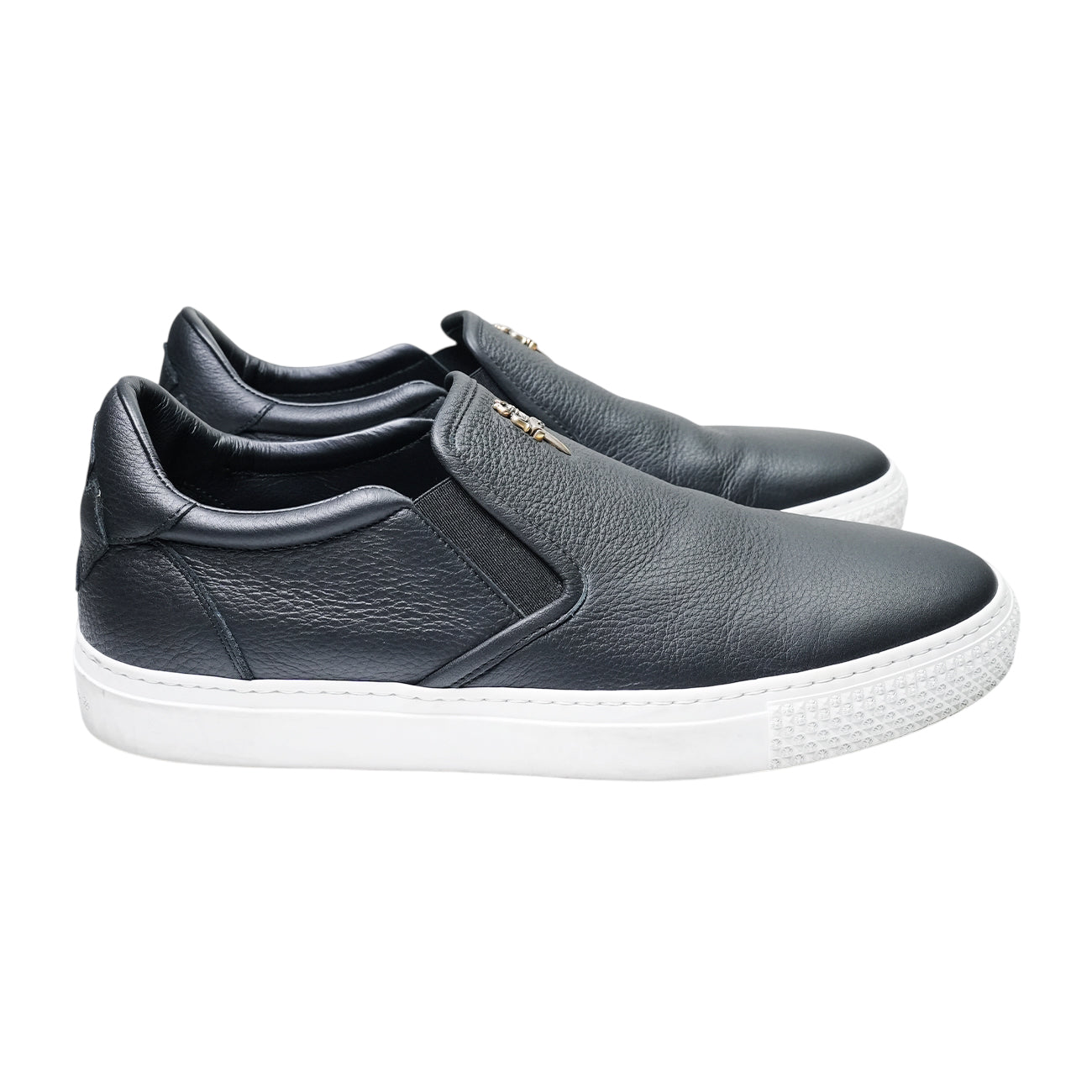 SLIP ON スリッポン ダガー装飾レザースニーカーsize43