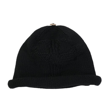 クロスジャガード 【カシミヤニット帽/ビーニー】【ブラック】【新品】 SIZE:ONE