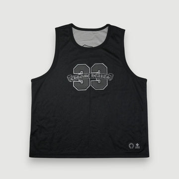 MESH WARM UP JERSEY CHプリント【メッシュリバーシブルタンクトップ】【ブラック】SIZE:L