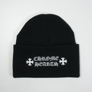 ロゴ刺繍 【ニット帽/ビーニー/WATCH CAP】【ブラック】【新品】 SIZE:ONE