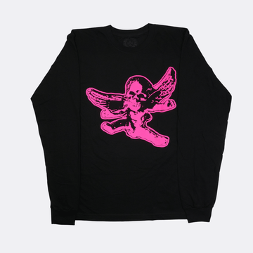 フォティフロントプリント 【カットソー】【ブラック×ピンク】【新品】 SIZE:XL