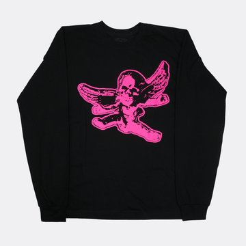 フォティフロントプリント 【カットソー】【ブラック×ピンク】【新品】 SIZE:XL