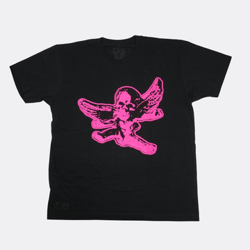 フォティフロントプリント 【Tシャツ】【ブラック×ピンク】【新品】 SIZE:XL