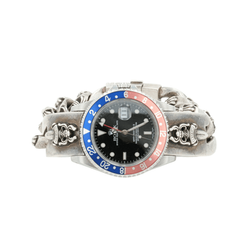 ロレックス ROLEX GMTマスターⅡ ref:16710 ラージBOXダガーファンシーチェーン 【ウォッチブレスレット】