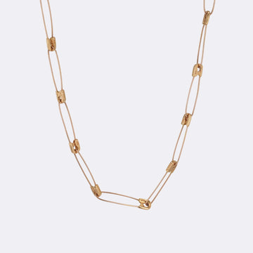 22K セーフティピンネックレス 20インチ SF20 SAFETY PIN NECK CHAIN 【ゴールドネックレス チェーン】