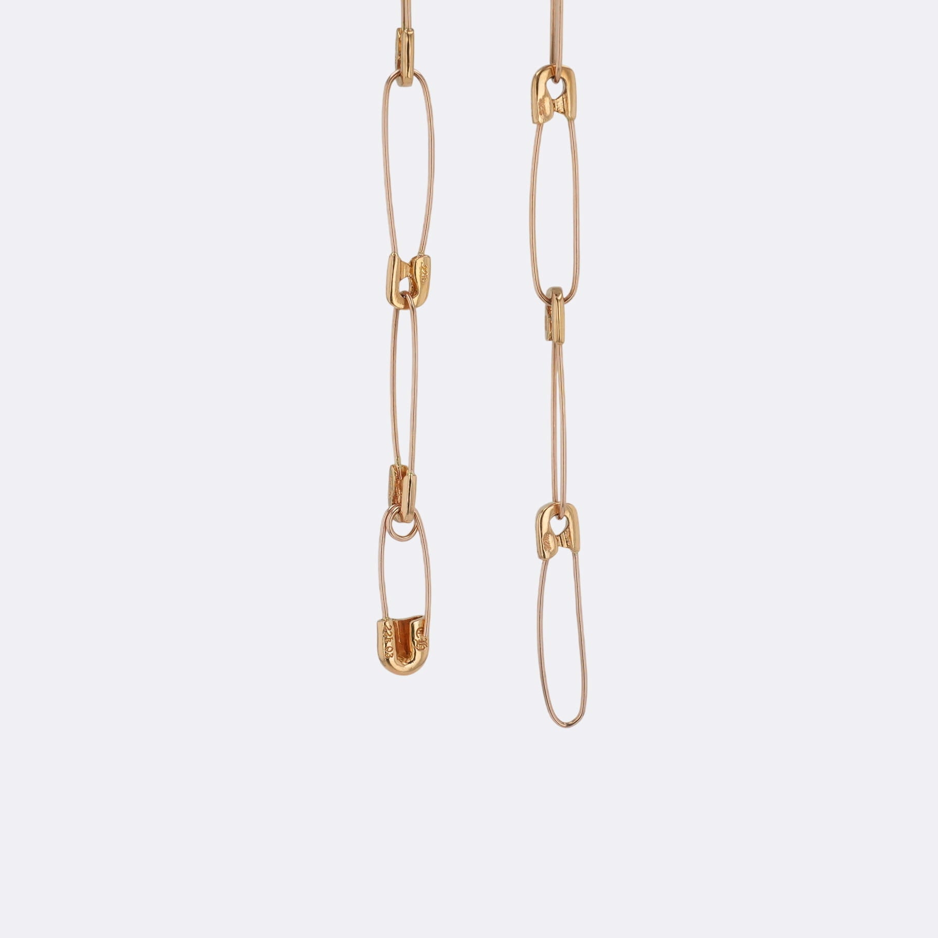 Chrome Hearts セーフティピン ネックレス　20インチ クロムハーツ CHROME HEARTS 中古 正規品 22K セーフティピン