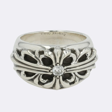 フローラルクロス 1P DIA FLORAL CROSS【シルバーリング ダイヤモンド】 16.5号