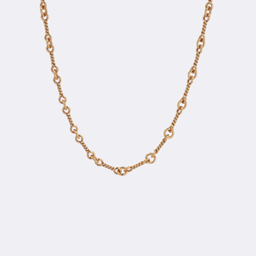 22K ツイストチェーン 18インチ T18 NECK CHAIN 【ゴールドネックレス チェーン】