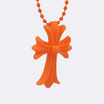 ラバースモールCHクロス RUBBER SML CH CROSS 【シリコンネックレストップ ペンダント】オレンジ インボイス付き