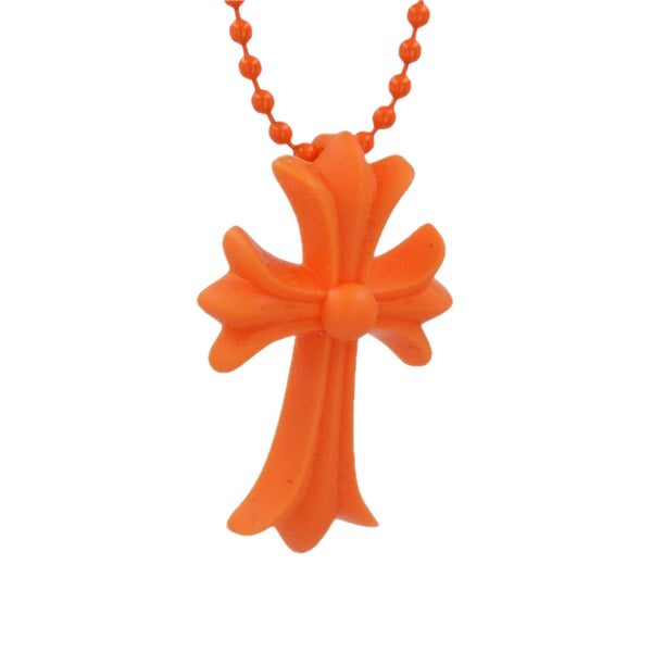 ラバースモールCHクロス RUBBER SML CH CROSS 【シリコンネックレストップ ペンダント】オレンジ インボイス付き