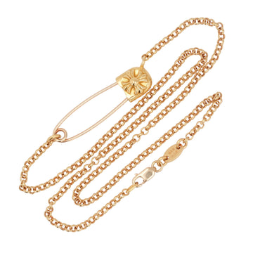 22K セーフティピンネックレス 16インチ SF16 SAFETY PIN NECK CHAIN 【ゴールドネックレス チェーン】