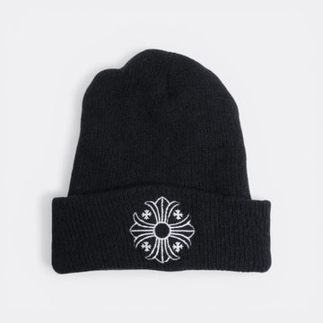 CHプラス刺繍 【ニット帽/ビーニー/WATCH CAP】【ブラック】 SIZE:ONE
