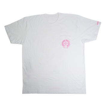 ホースシューバックプリント 【Tシャツ】【ホワイト×ピンク】【新品】 SIZE:XL