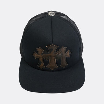3クロスパッチ 【トラッカーキャップ/TRUCKER CAP】【ブラック×カモフラ】【新品】 SIZE:ONE