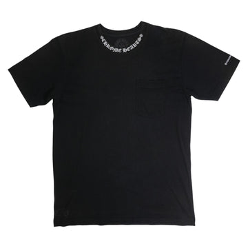 ネックロゴプリント 【Tシャツ】【ブラック】 SIZE:L