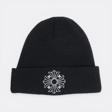 CHプラス刺繍 【ニット帽/ビーニー/WATCH CAP】【ブラック】 SIZE:ONE