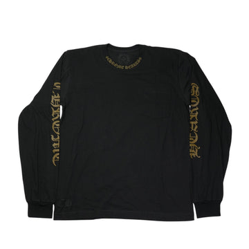 ネックロゴプリント 【カットソー】【ブラック×ブラウン】【新品】 SIZE:L