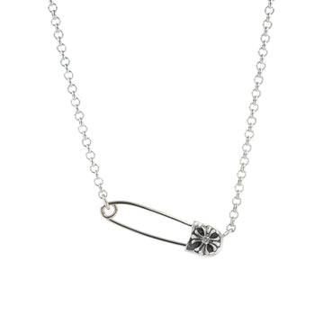 セーフティピンネックレス 1DIA 18インチ SF18 SAFETY PIN NECK CHAIN 【シルバーネックレス チェーン ダイヤモンド】