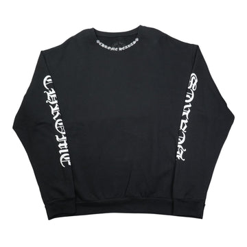 ネックロゴプリント 【スウェット】【ブラック】 SIZE:L