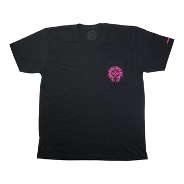 ホースシューバックプリント 【Tシャツ】【ブラック×ピンク】SIZE:XL