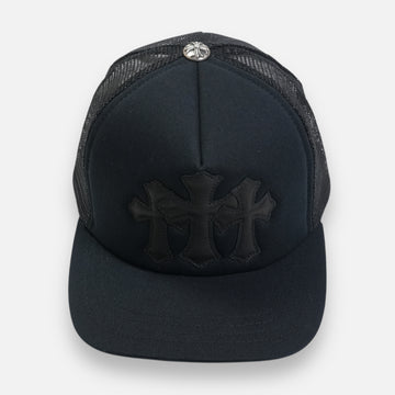 3クロスパッチ 【トラッカーキャップ/TRUCKER CAP】【ブラック】 SIZE:ONE
