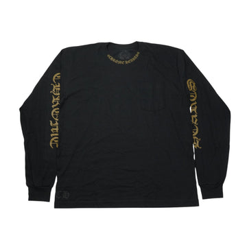 ネックロゴプリント 【カットソー】【ブラック×ブラウン】【新品】 SIZE:XL