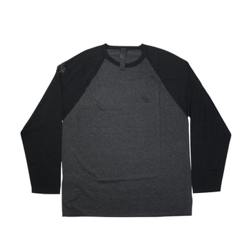 クロスパッチ付き 【ラグランスリーブシルクカットソー】【グレー】【新品】 SIZE:L