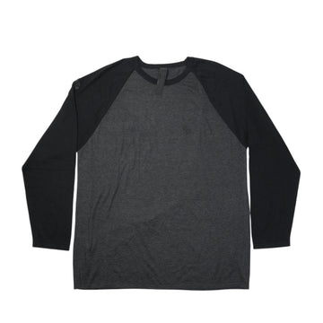 クロスパッチ付き 【ラグランスリーブシルクカットソー】【グレー】【新品】 SIZE:XL