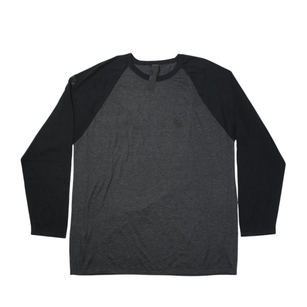 クロスパッチ付き 【ラグランスリーブシルクカットソー】【ブラック】【新品】 SIZE:XL