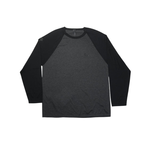 クロスパッチ付き 【ラグランスリーブシルクカットソー】【グレー】【新品】 SIZE:L