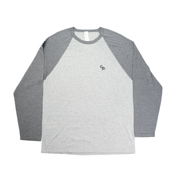 クロスパッチ付き 【ラグランスリーブシルクカットソー】【グレー】【新品】 SIZE:M