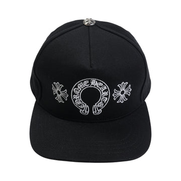 ホースシュー刺繍 【ベースボールキャップ/BASEBALL CAP】【ブラック×ホワイト】【新品】 SIZE:ONE