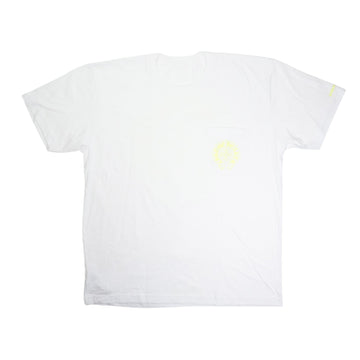 ホースシューバックプリント 【Tシャツ】【ホワイト×イエロー】【新品】 SIZE:XL