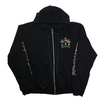 カモフラホースシューバックプリント 【サーマルジップパーカー】【ブラック】 SIZE:L