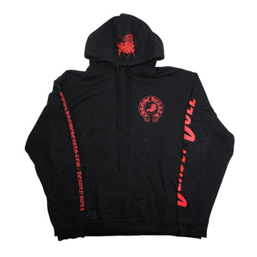 デッドリードール DEADLY DOLLバックプリント 【パーカー】【ブラック×レッド】 SIZE:XL