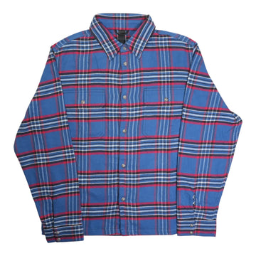 ワークドッグ フランネルチェック WORK DOG 【クロスボールボタン付きシャツジャケット】【ブルー×レッド】 SIZE:L