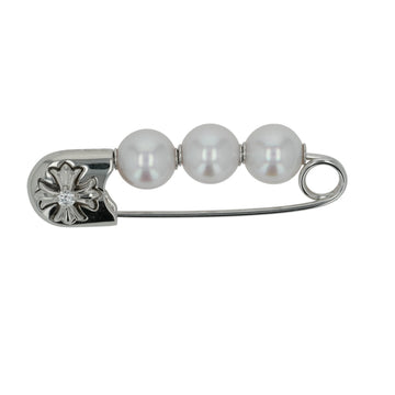 ×ミキモト CHプラス セーフティ MIKIMOTO SAFETY PIN CH PLUS 【ホワイトゴールドピンブローチ】