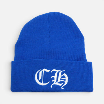 CH刺繍 【ニット帽/ビーニー/WATCH CAP】【ブルー】【新品】 SIZE:ONE