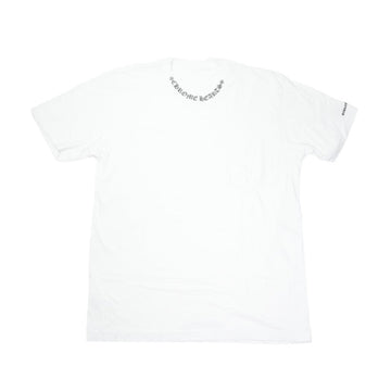 ネックロゴプリント 【Tシャツ】【ホワイト】SIZE:L